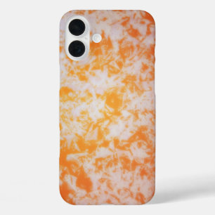 An orange grunge textured iPhone 16 plus case