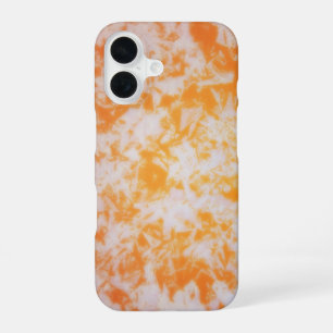 An orange grunge textured iPhone 16 case