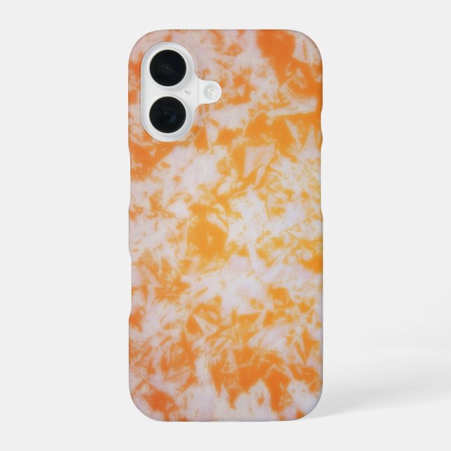 An orange grunge textured | iPhone 16 case (Back)