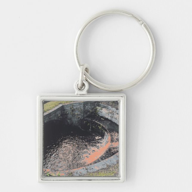 An Orange Pool in Welshpool Key Ring (Front)