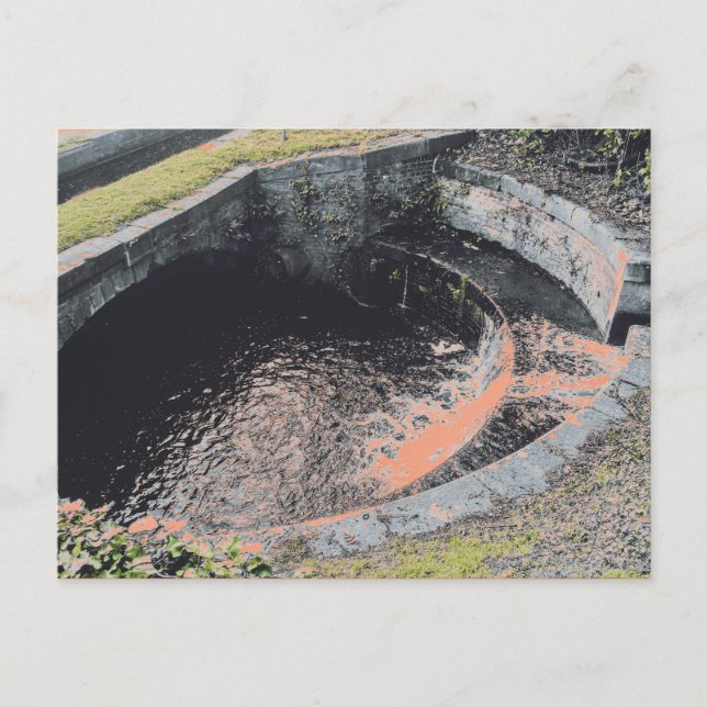 An Orange Pool in Welshpool Postcard (Front)