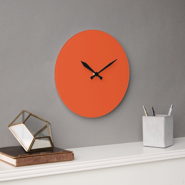 An orange square with a white border, creating a v large clock (Office)