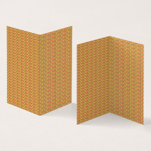 An orange, yellow, and brown symmetrical pattern w