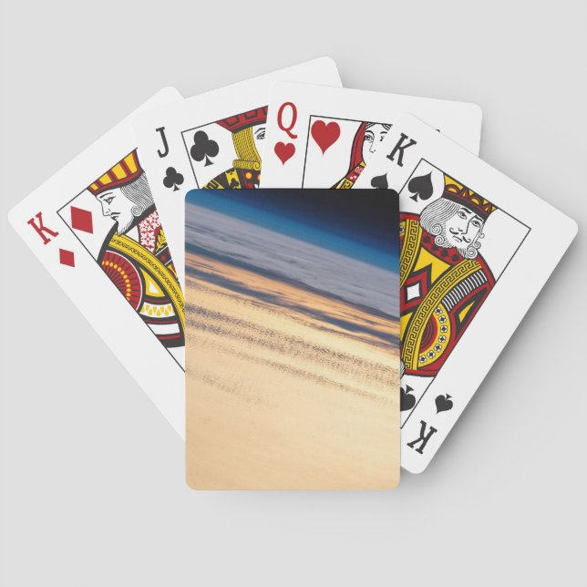 An Orbital Sunset Off The Coast Of Baja California Playing Cards (Back)
