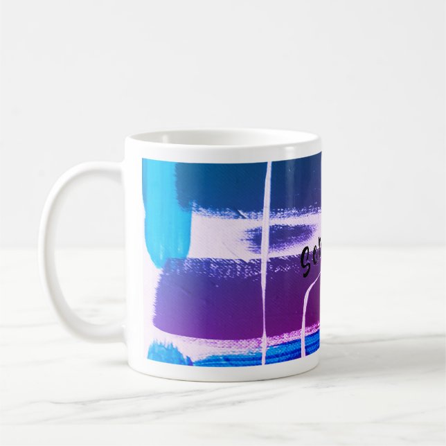 An original abstract design on a classic white mug (Left)