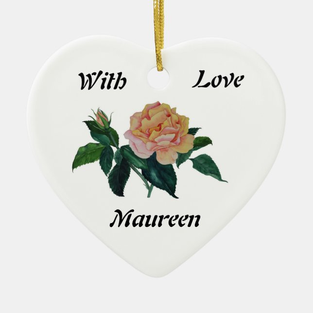 An ornament to send a message to a special person (Front)
