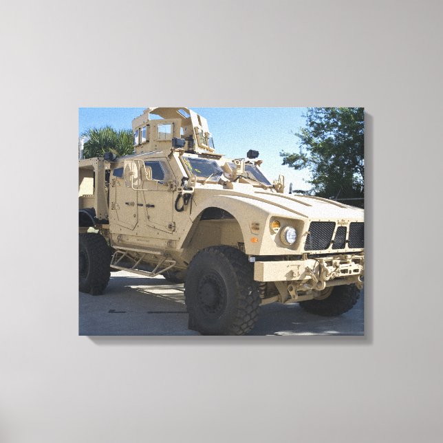 An Oshkosh M-ATV Canvas Print (Front)