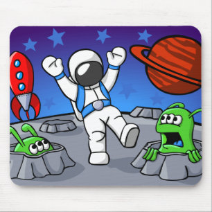 An Outer Space Adventure Mouse Pad