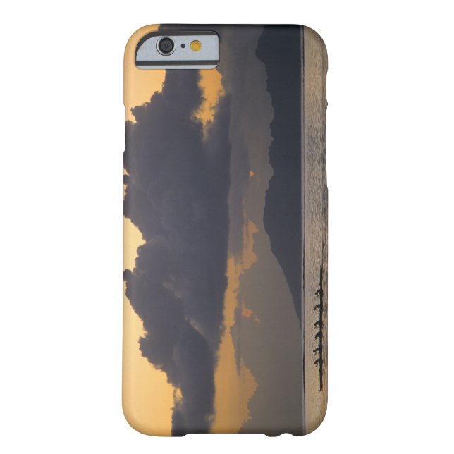 An outrigger canoe team practices off the coast Case-Mate iPhone case (Back)