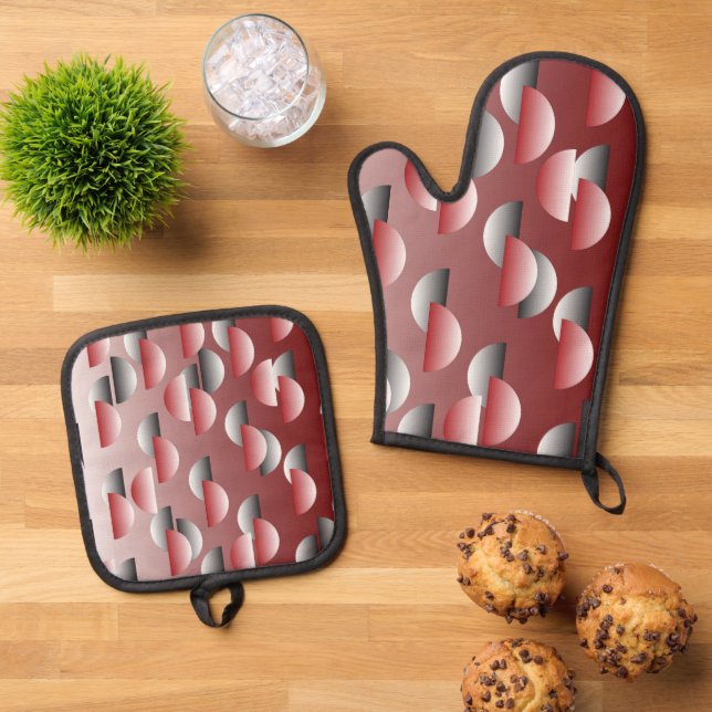 An Oven Mitt & Pot Holder Set (Top Down)