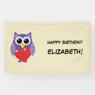 An Owly Love Add Your Name Banner