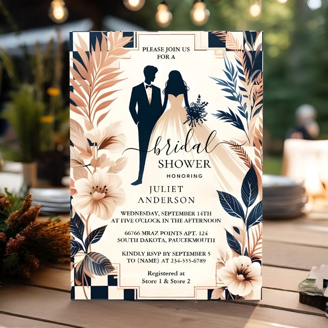 An Retro Studio Creative Illustrated Bridal Shower Invitation (Creator Uploaded)