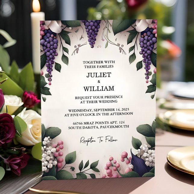 An Seed Rural Farm Wood Fruit Ivy Vineyard Wedding Invitation (Creator Uploaded)