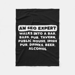 An Seo Expert Walks Funny Digital Online Marketing Fleece Blanket