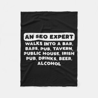 An Seo Expert Walks Funny Digital Online Marketing Fleece Blanket