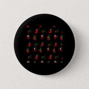 An Ugly Christmas Pattern 6 Cm Round Badge