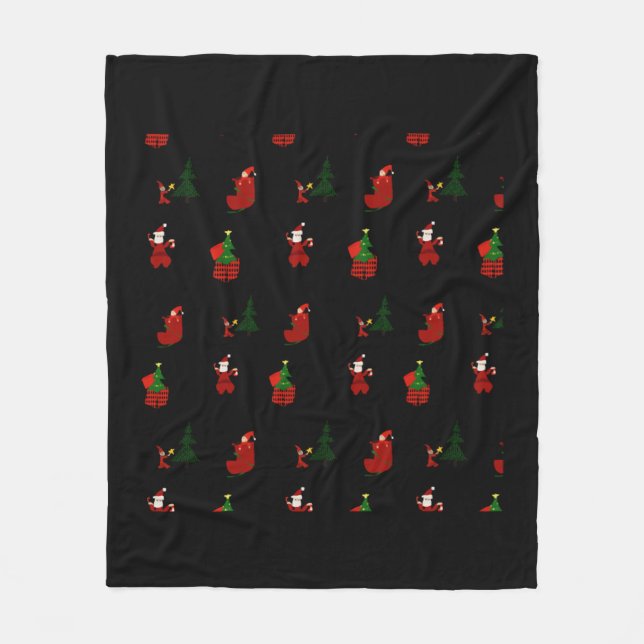 An Ugly Christmas Pattern Fleece Blanket (Front)
