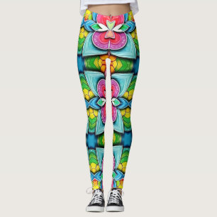 An unique cute multicolor "Ratti_Creative_Arts" Leggings