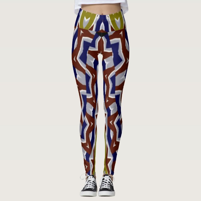 An unique geometric "Ratti_Creative_Arts" Leggings (Front)