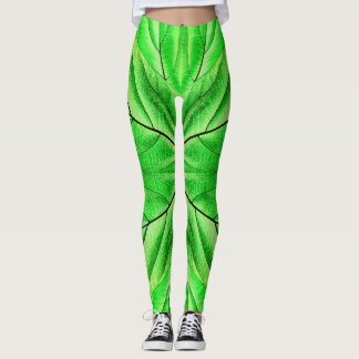 An unique green seamless "Ratti_Creative_Arts"  Leggings