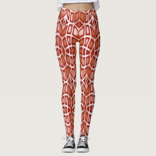 An unique red colour "Ratti_Creative_Arts" Leggings