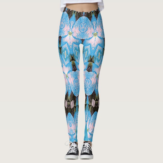 An unique textured "Ratti_Creative_Arts" Leggings (Front)