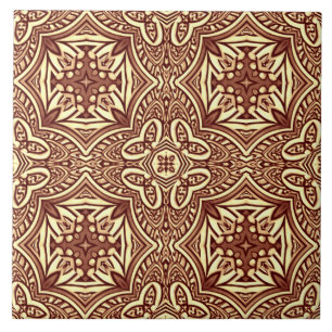 An unique vintage brown classic pattern   tile