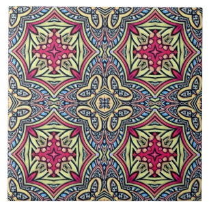 An unique vintage multicolor classic pattern tile