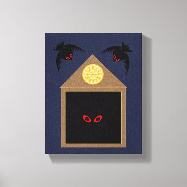 An Unkindness of Ravens Halloween Canvas Print (Front)