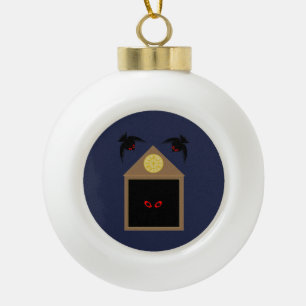 An Unkindness of Ravens Halloween Ceramic Ball Christmas Ornament