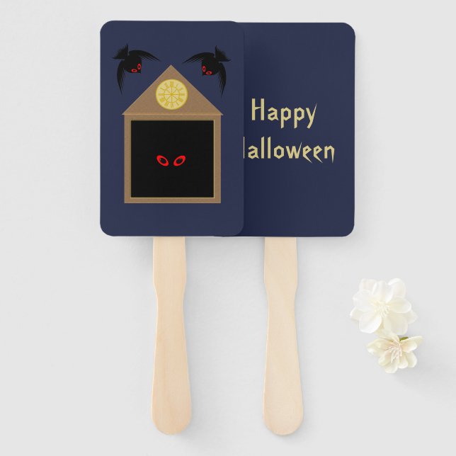 An Unkindness of Ravens Halloween Custom Hand Fan (Front and Back)