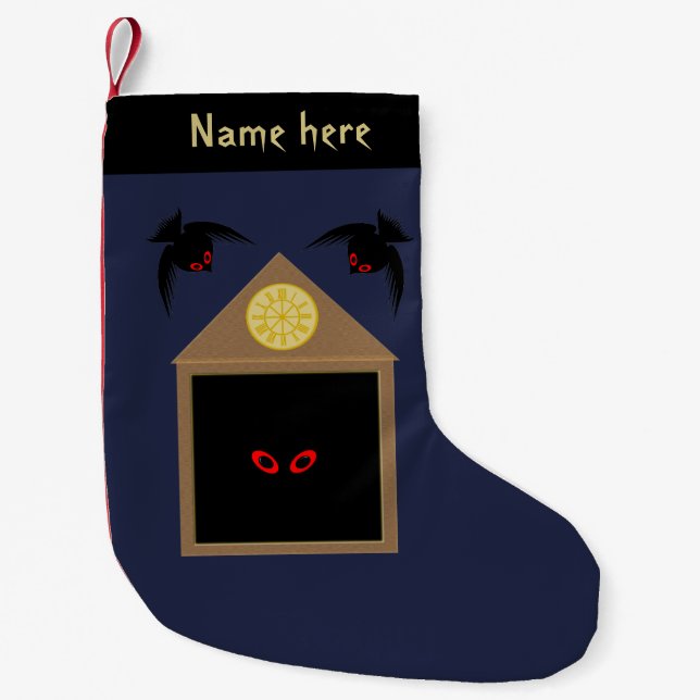 An Unkindness of Ravens Halloween Custom Small Christmas Stocking (Front)