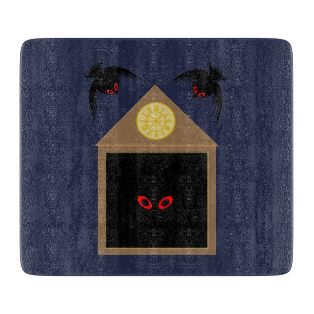 An Unkindness of Ravens Halloween Cutting Board (Front)
