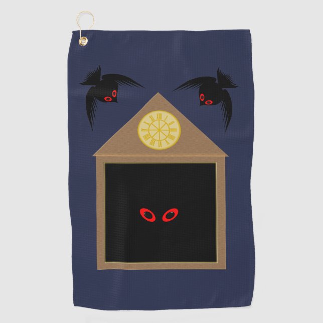 An Unkindness of Ravens Halloween Golf Towel (Front)