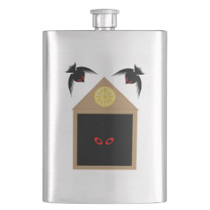 An Unkindness of Ravens Halloween Hip Flask