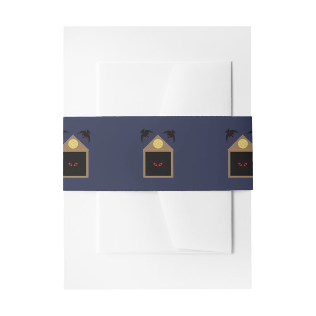 An Unkindness of Ravens Halloween Invitation Belly Band (Front Example)