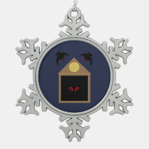 An Unkindness of Ravens Halloween Snowflake Pewter Christmas Ornament