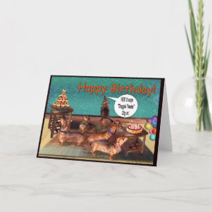 An unplanned Dachshund Birthday Party! Card