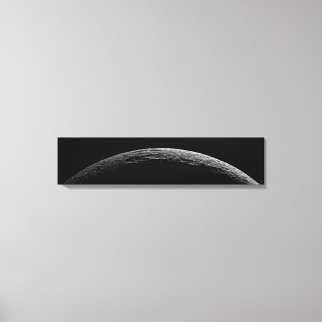 An unreal landscape of Saturn's moon Canvas Print (Front)