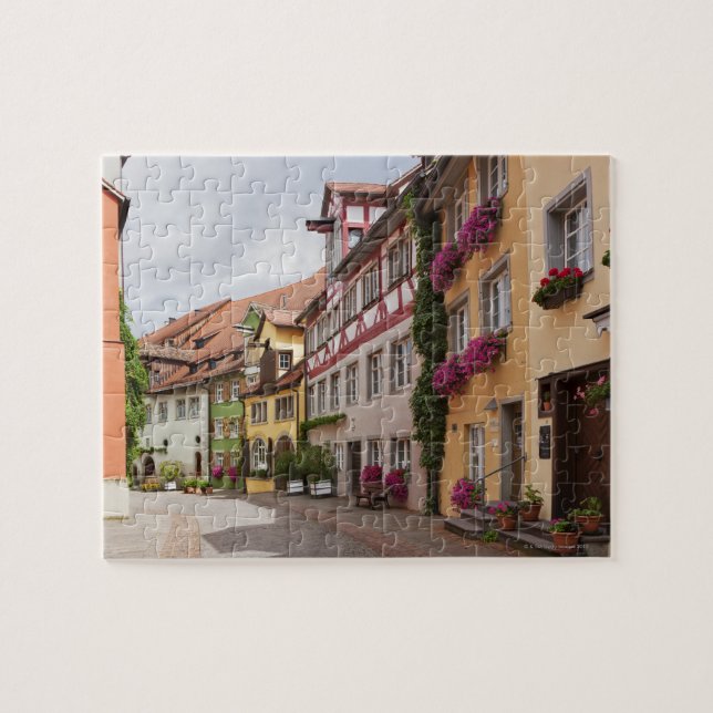 An unusually well-preserved mediaeval town on the jigsaw puzzle (Horizontal)