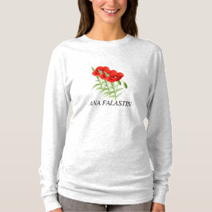 Ana Falastin Poppy White Long Sleeve T-Shirt