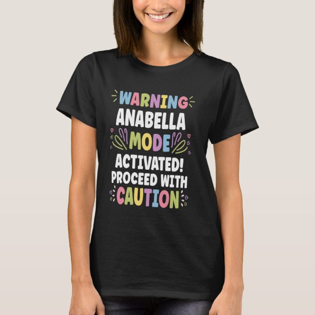 ANABELLA Personalised Name Funny Cute Custom ANABE T-Shirt (Front)