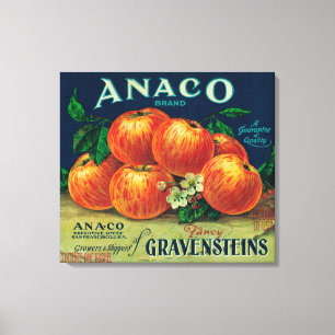 Anaco Apple Crate Label Canvas Print