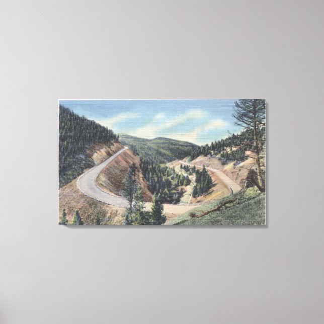 Anaconda, Montana - Horseshoe Curve Canvas Print (Front)