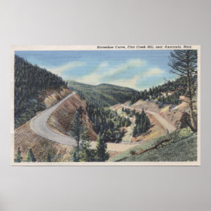 Anaconda, Montana - Horseshoe Curve Poster