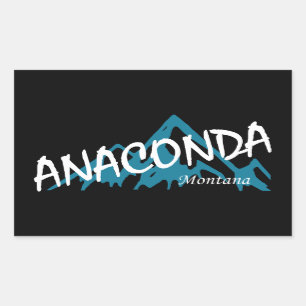 Anaconda Montana Mountains Rectangular Sticker