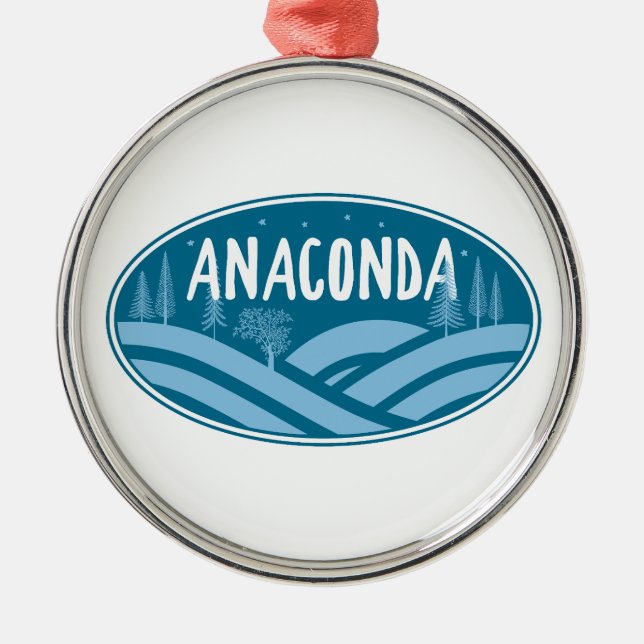 Anaconda Montana Outdoors Metal Tree Decoration (Front)