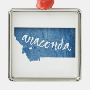 Anaconda Montana Wood Grain Metal Tree Decoration