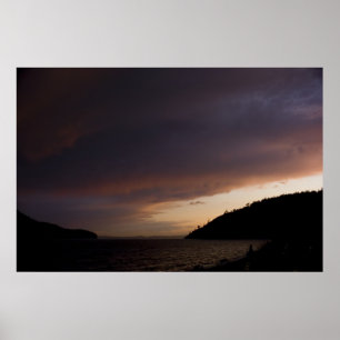 Anacortes Island and Burrows Bay Sunset Print