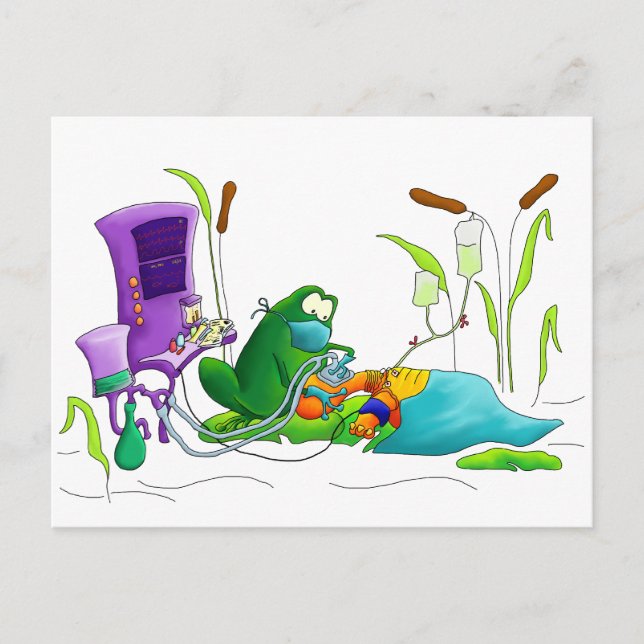 Anaesthesia Doctor Frog Postcard (Front)